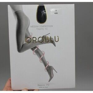 Oroblu Repos Medium Compression Tights 70 Size SMALL Music  Italy NEW Pantyhose